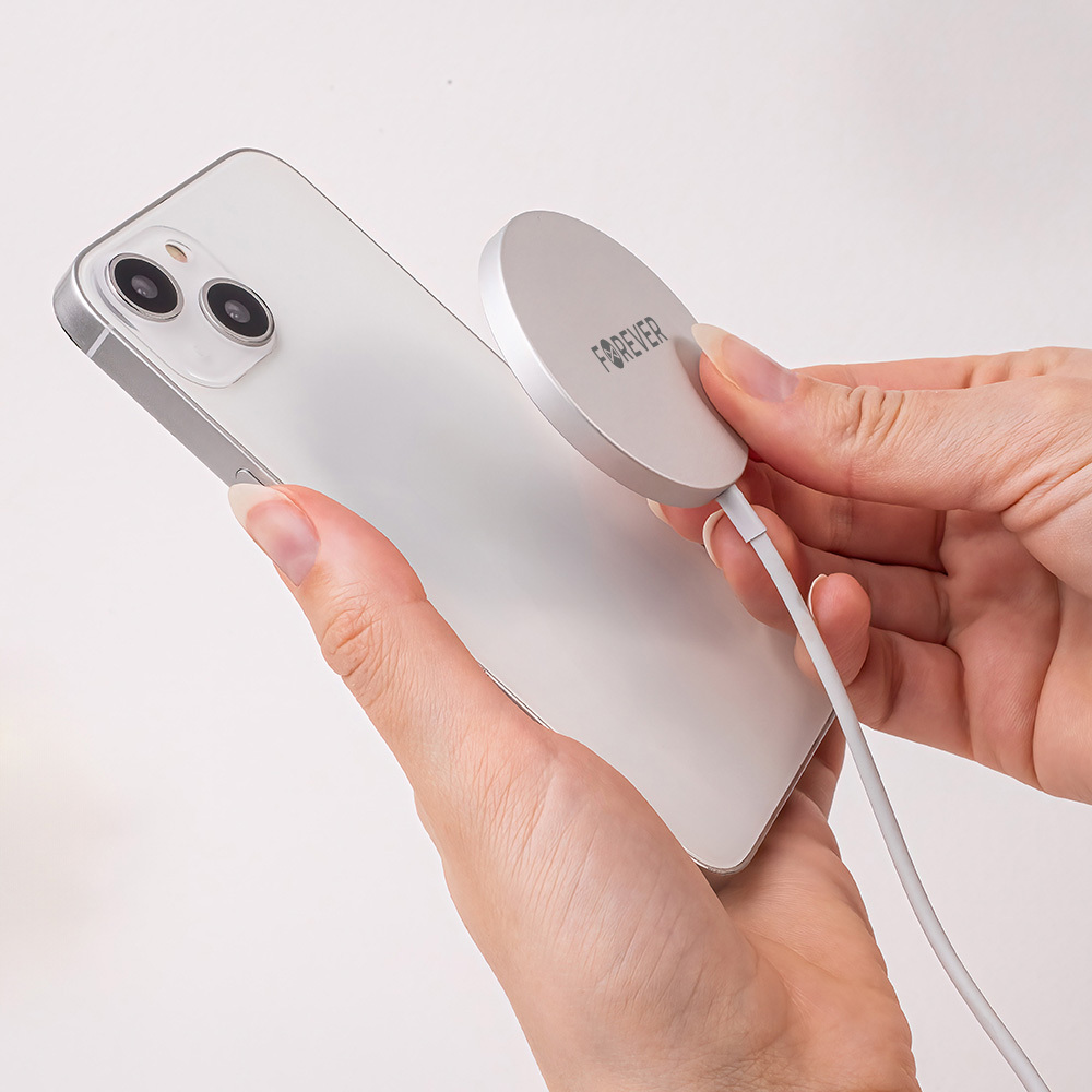 Forever Magnetic Wireless Charger MAWC-100 15W Gray — zdjęcie 11 z 16
