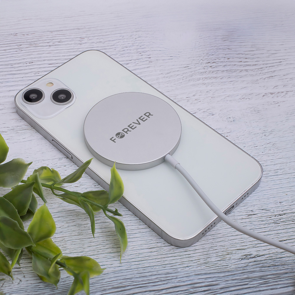 Forever Magnetic Wireless Charger MAWC-100 15W Gray — zdjęcie 8 z 16