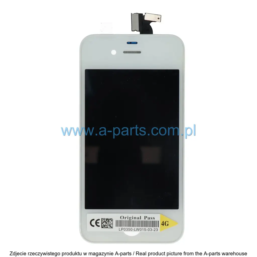 WYŚWIETLACZ LCD + EKRAN DOTYKOWY DO IPHONE 4 / 4S INCELL BIAŁY — zdjęcie 2 z 2