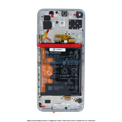 WYŚWIETLACZ LCD + EKRAN DOTYKOWY HUAWEI P40 LITE 5G - SREBRNY - 02353SUQ ( ORYGINALNY )