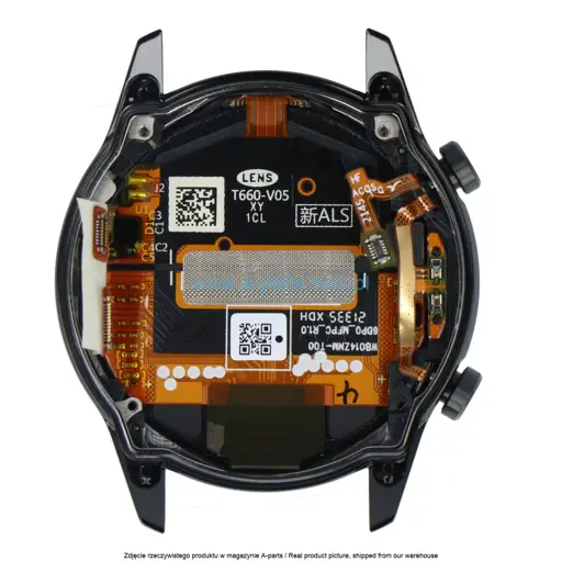 WYŚWIETLACZ LCD + EKRAN DOTYKOWY HUAWEI WATCH GT2 SPORT LATONA - B19S - CZARNY - 02354HBX 02353FYU ( ORYGINALNY )