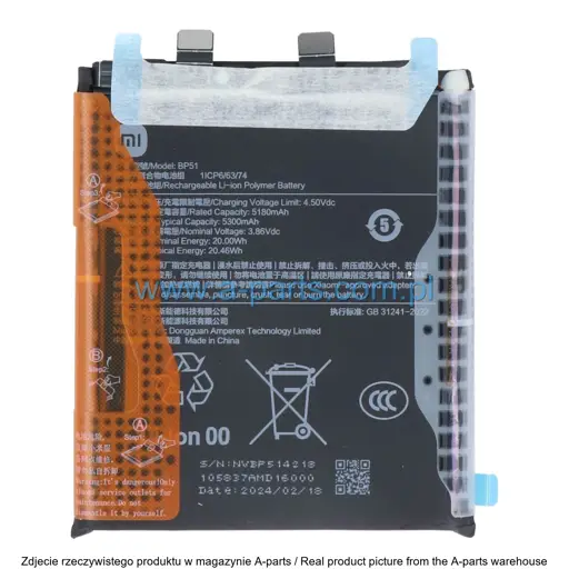 BATERIA XIAOMI 14 ULTRA 1330102000123B (ORYGINALNA)