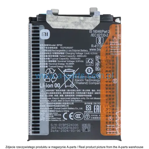 BATERIA XIAOMI POCO F6 1330102000136D (ORYGINALNA)
