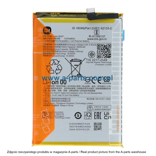 BATERIA BN5T XIAOMI REDMI 13 4G POCO M6 - 1330102000137B 1330102000137D ( ORYGINALNA )