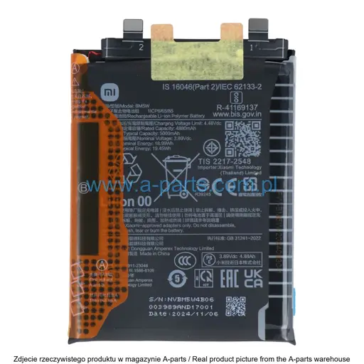 BATERIA XIAOMI BM5W POCO F6 PRO / 14 T PRO 1330103000039D 1330103000039B (ORYGINALNA)