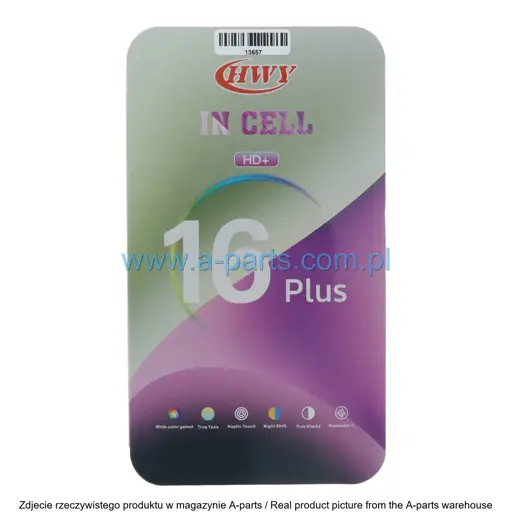 WYŚWIETLACZ LCD + EKRAN DOTYKOWY 60HZ DO IPHONE 16 PLUS INCELL HD+ ZY