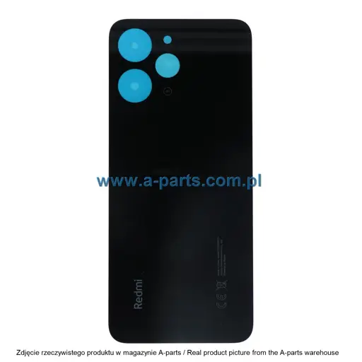 KLAPKA BATERII XIAOMI REDMI 12 4G - CZARNA - 1610111001220A 1610111001220C ( ORYGINALNA )