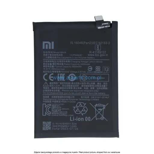 BATERIA BN59 XIAOMI REDMI NOTE 10 4G REDMI NOTE 10S - 46020000645Z ( ORYGINALNA )