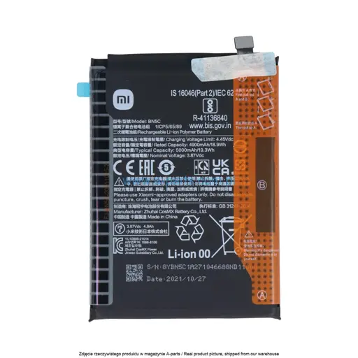 BATERIA BN5C XIAOMI REDMI NOTE 11S 5G POCO M4 PRO 5G - 460200008V1Y | BN5C (ORYGINALNA)