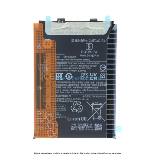 BATERIA BN5E XIAOMI REDMI NOTE 11 PRO 4G REDMI NOTE 11 PRO 5G REDMI NOTE 12 4G POCO X4 PRO 5G - 46020000A2LM | BN5E (ORYGINALNA)