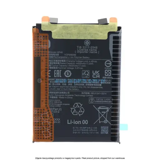 BATERIA BP49 XIAOMI POCO F4 - 46020000AU1G ( ORYGINALNA )