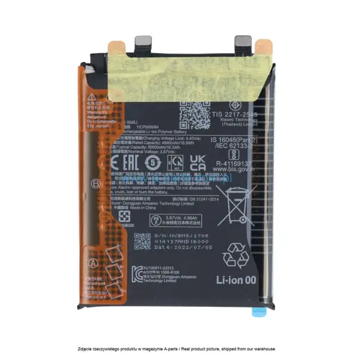 BATERIA BM5J XIAOMI 12T XIAOMI 12T PRO - 46020000CW1G ( ORYGINALNA )