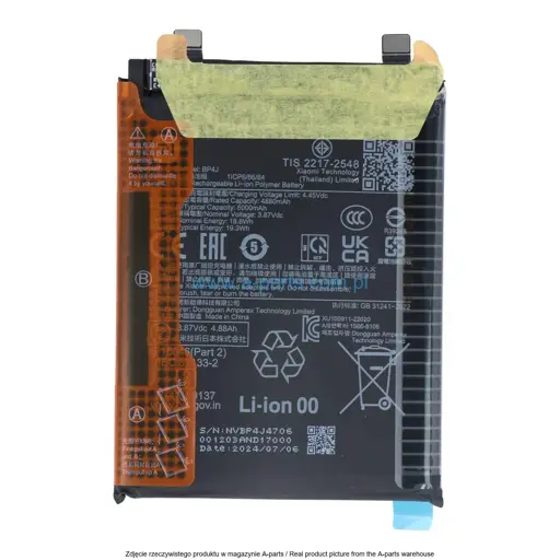 BATERIA BP4J XIAOMI REDMI NOTE 12 PRO+ 5G - 46020000EP1G ( ORYGINALNA )