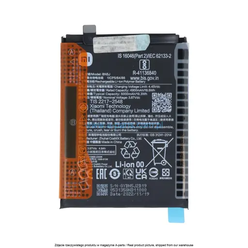 BATERIA BN5J XIAOMI REDMI NOTE 12 5G POCO X5 5G - 46020000F41Y ( ORYGINALNA )