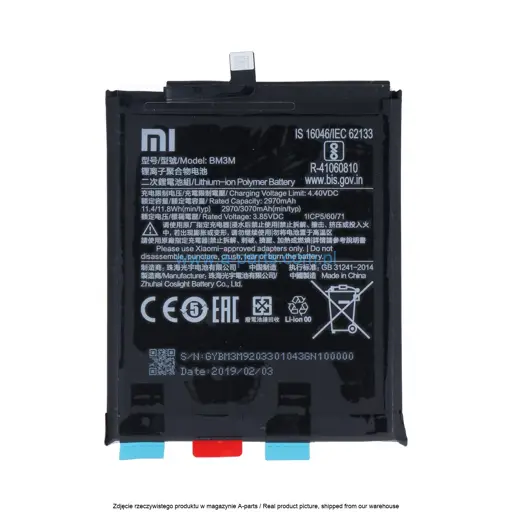 BATERIA BM3M XIAOMI MI 9 SE - 46BM3MG02014 ( ORYGINALNA )