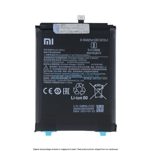 BATERIA BM4J XIAOMI REDMI NOTE 8 PRO - 46BM4JA030H8 | BM4J (ORYGINALNA)