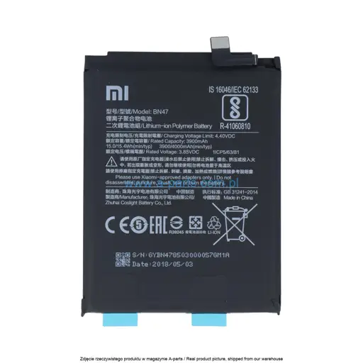 BATERIA BN47 XIAOMI MI A2 LITE REDMI 6 PRO - 46BN47A02085 46BN47G03014 ( ORYGINALNA )