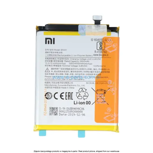 BATERIA BN49 XIAOMI REDMI 7A - 46BN49W02093 ( ORYGINALNA )