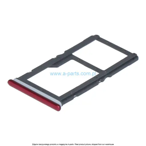 SZUFLADKA TACKA KARTY SIM XIAOMI REDMI NOTE 7 - CZERWONA - 481087000050 ( ORYGINALNA )