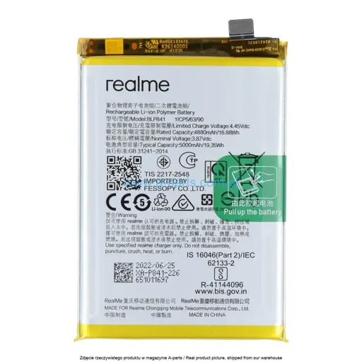 BATERIA BLP841 REALME 8 - 4906860 ( ORYGINALNA )