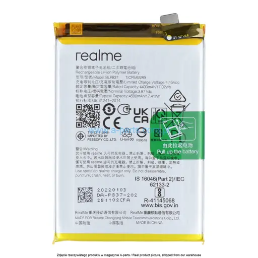 BATERIA BLP837 REALME 8 PRO REALME 9 PRO+ - 4906818 | 4909547 (ORYGINALNA)