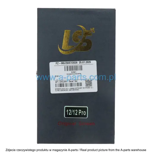 WYŚWIETLACZ LCD + EKRAN DOTYKOWY DO IPHONE 12 / 12 PRO ODNOWIONY (REFURBISHED)