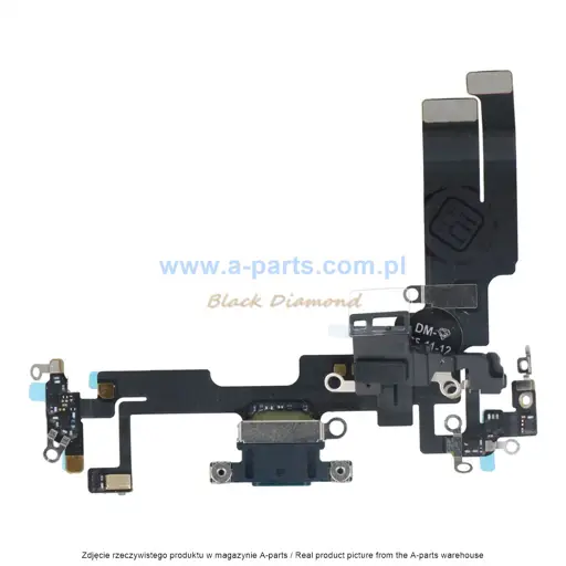 TAŚMA FLEX DO IPHONE 14 CZARNA ZE ZŁĄCZEM ŁADOWANIA