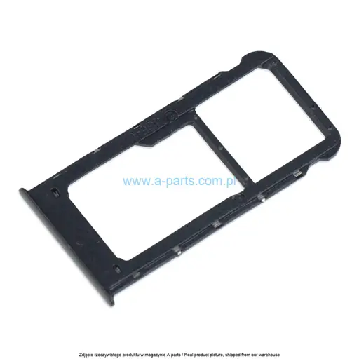 SZUFLADKA TACKA KARTY SIM HUAWEI P SMART DUAL - CZARNA - 51661HCT 51661HCM ( ORYGINALNA )