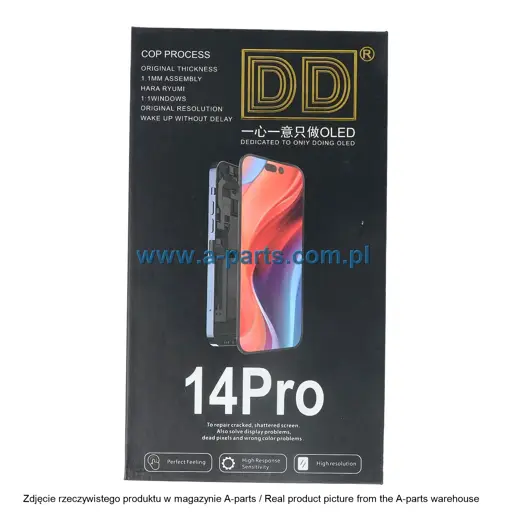 WYŚWIETLACZ LCD + EKRAN DOTYKOWY 120HZ DO IPHONE 14 PRO OLED SOFT DD