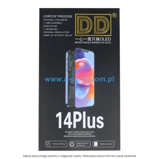 WYŚWIETLACZ LCD + EKRAN DOTYKOWY 60HZ DO IPHONE 14 PLUS OLED SOFT DD