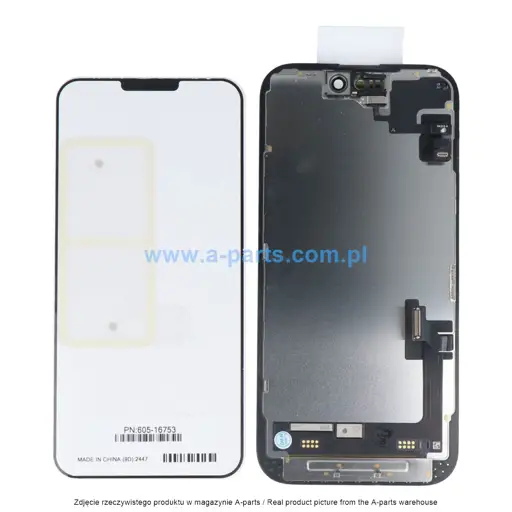 WYŚWIETLACZ LCD + EKRAN DOTYKOWY DO IPHONE 15 + TAŚMA FLEX SENSORÓW Z DEMONTAŻU