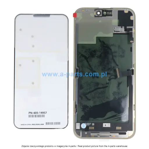 WYŚWIETLACZ LCD + EKRAN DOTYKOWY DO IPHONE 15 PRO MAX + TAŚMA FLEX SENSORÓW Z DEMONTAŻU