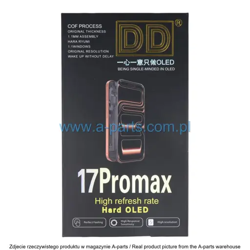 WYŚWIETLACZ LCD + EKRAN DOTYKOWY 90HZ DO IPHONE 17 PRO MAX OLED HARD DD