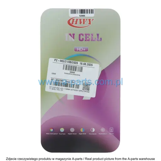 WYŚWIETLACZ LCD + EKRAN DOTYKOWY APPLE IPHONE 17 INCELL HD+ ZY