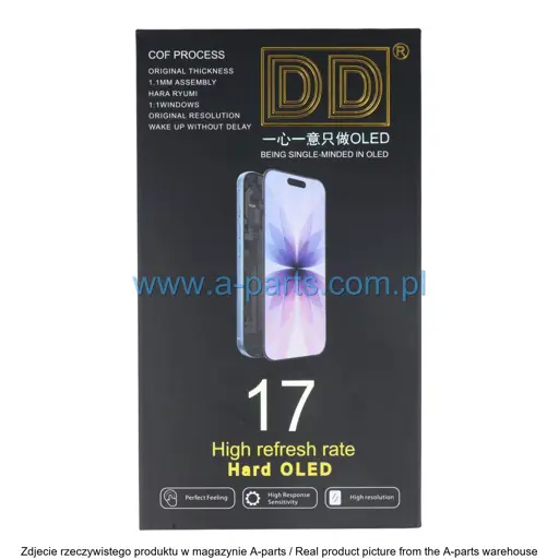 WYŚWIETLACZ LCD + EKRAN DOTYKOWY 90HZ DO IPHONE 17 OLED HARD DD