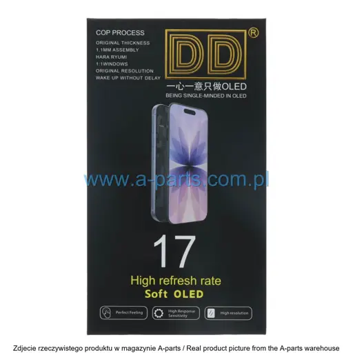 WYŚWIETLACZ LCD + EKRAN DOTYKOWY 120HZ DO IPHONE 17 OLED SOFT DD