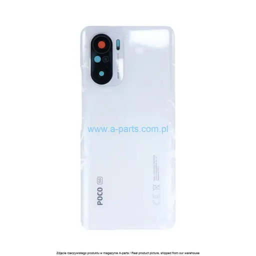 KLAPKA BATERII XIAOMI POCO F3 5G - BIAŁA - 56000DK11A00 ( ORYGINALNA )