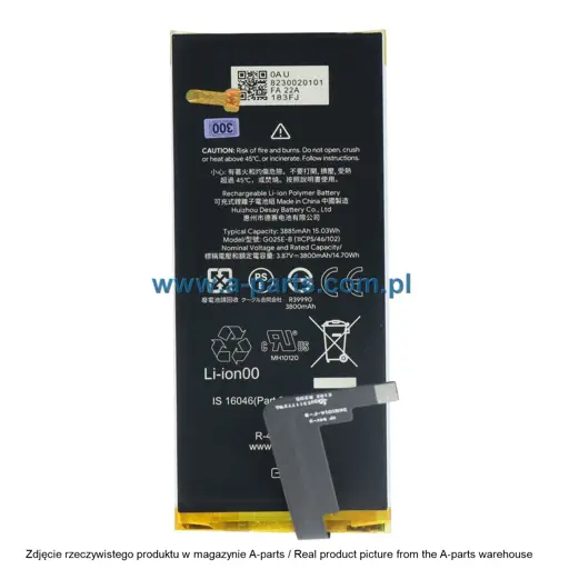 BATERIA G025E - B GOOGLE PIXEL 4A 5G G025I GD1YQ - G823 - 00201 - 01 ( ORYGINALNA )
