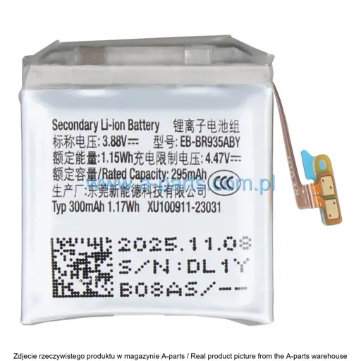 BATERIA SAMSUNG WATCH 6 SM-R930 EB-BR935ABY 300MAH GH43-05156A (ORYGINALNA)
