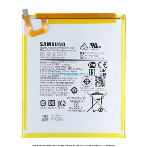BATERIA SAMSUNG TAB A7 LITE SM-T220 HQ-3565S 5100MAH GH81-20631A (ORYGINALNA)