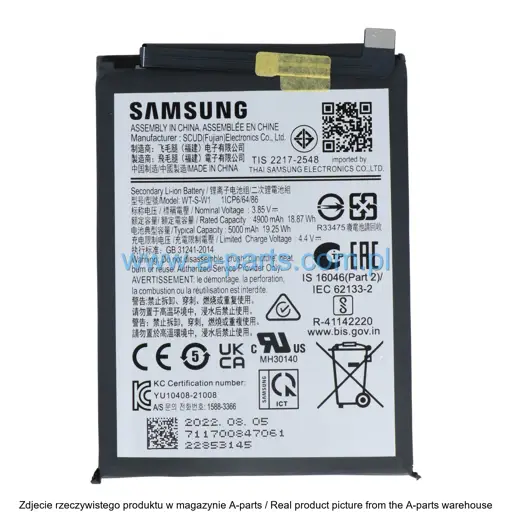 BATERIA SAMSUNG A14 5G SM-A146 WT-S-W1 5000MAH GH81-23314A (ORYGINALNA)