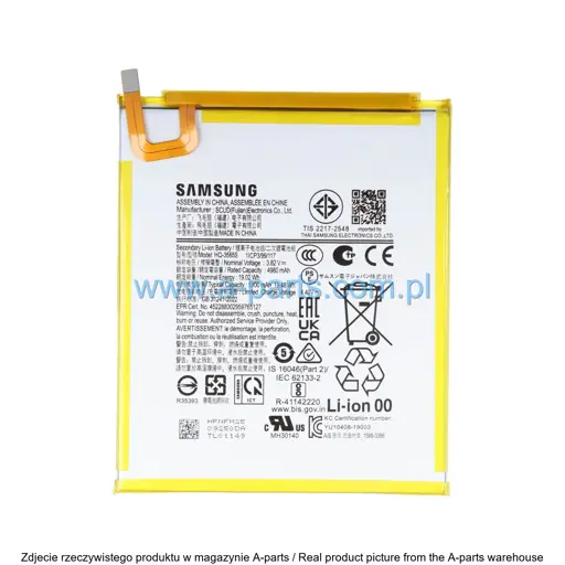 BATERIA SAMSUNG TAB A9 SM-X110 HQ-3565S 5100MAH GH81-24281A (ORYGINALNA)