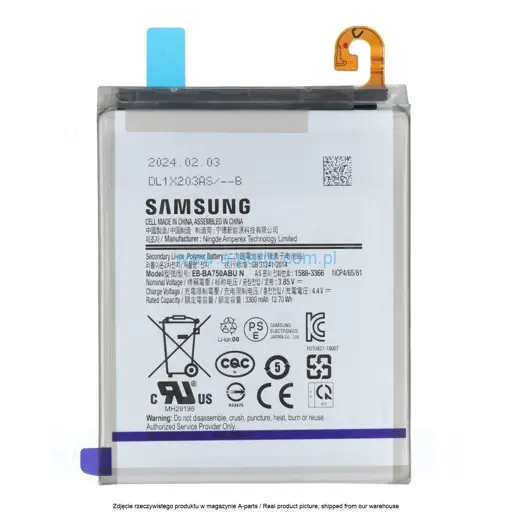 BATERIA SAMSUNG A10 SM-A750 SM-A105 EB-BA750ABU 3300MAH GH82-18689A | GH82-18027A (ORYGINALNA)