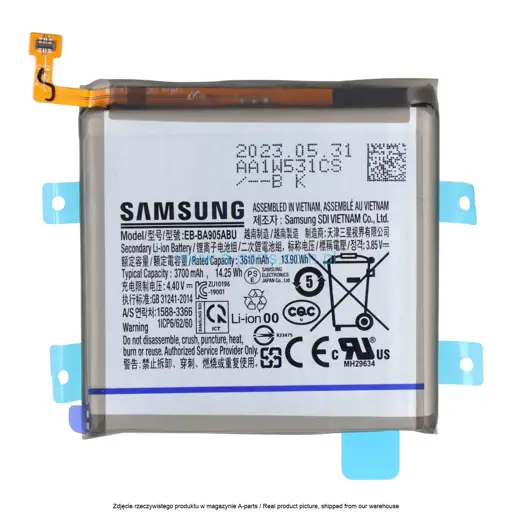 BATERIA SAMSUNG A80 SM-A805 EB-BA905ABU 3700MAH GH82-20346A (ORYGINALNA)
