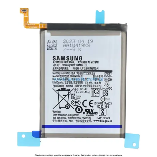 BATERIA SAMSUNG NOTE 10 PLUS SM-N975 SM-N976 EB-BN972ABU 4300MAH GH81-25739A | GH82-20814A | GH82-23150A | GH82-34195A (ORYGINALNA)