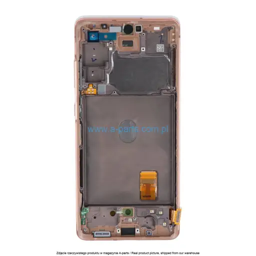 WYŚWIETLACZ LCD + EKRAN DOTYKOWY SAMSUNG S20 FE 5G SM-G781 - POMARAŃCZOWY - GH82-24214F | GH82-24215F | GH82-29056F | GH82-29057F | GH82-31320F | GH82-31321F (ORYGINALNY SERVICE PACK)