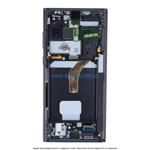WYŚWIETLACZ LCD + EKRAN DOTYKOWY SAMSUNG S22 ULTRA SM-S908 - CZARNY - GH82-27488A | GH82-27489A (ASSEMBLED)