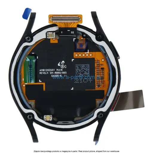 WYŚWIETLACZ LCD + EKRAN DOTYKOWY SAMSUNG WATCH 4 LTE 40MM SM-R865 - CZARNY - GH82-28815A | GH82-30442A | GH97-26599A | GH97-26670A (ORYGINALNY SERVICE PACK)