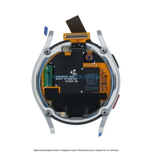 WYŚWIETLACZ LCD + EKRAN DOTYKOWY SAMSUNG WATCH 4 LTE 40MM SM-R865 - SREBRNY - GH82-28815B | GH82-30442B | GH97-26599B | GH97-26670B (ORYGINALNY SERVICE PACK)