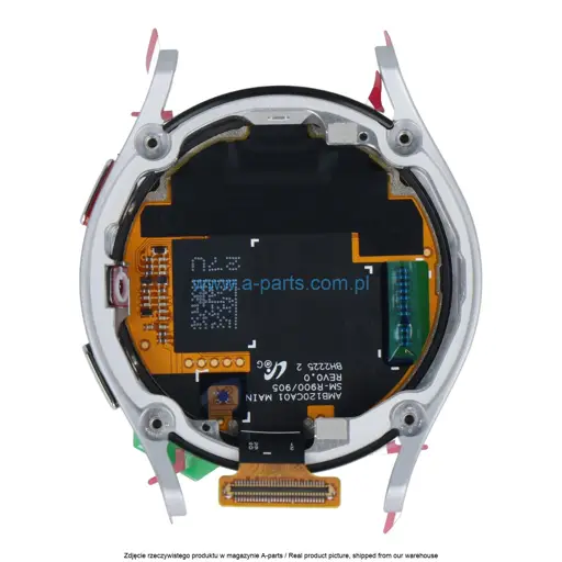 WYŚWIETLACZ LCD + EKRAN DOTYKOWY SAMSUNG WATCH 5 40MM SM-R900 - SREBRNY - GH82-30040C ( ORYGINALNY )